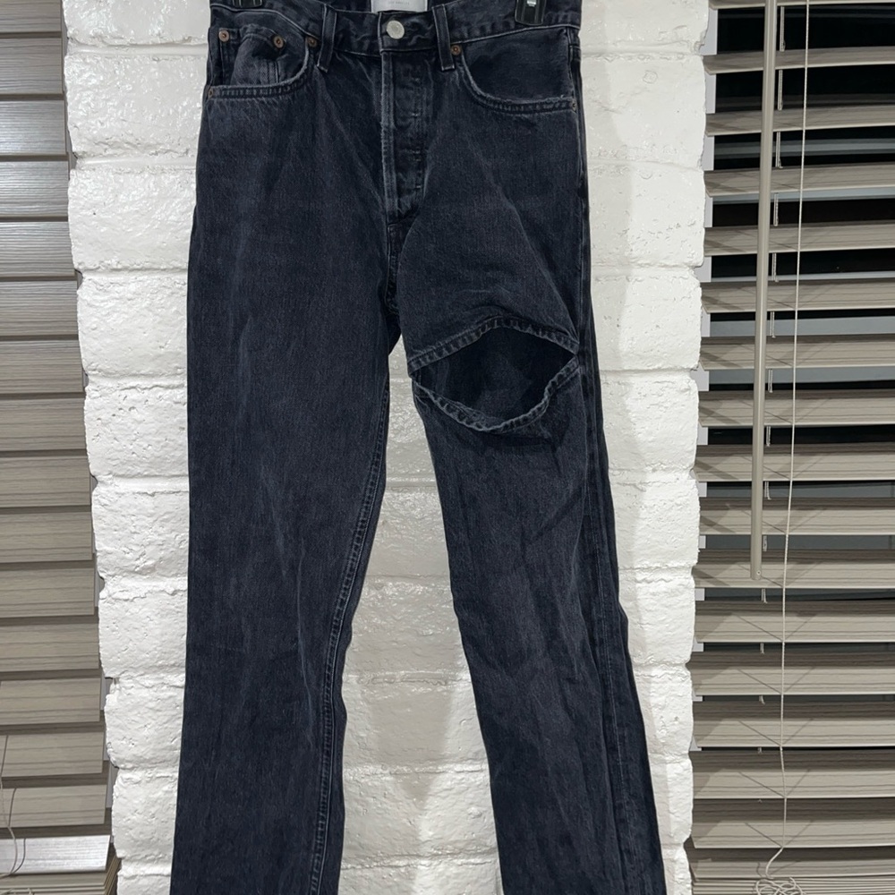 Agolde Lana slice Charcoal Denim Jeans
